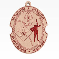 2nd Battalion 6th Marines Wooden Ornament