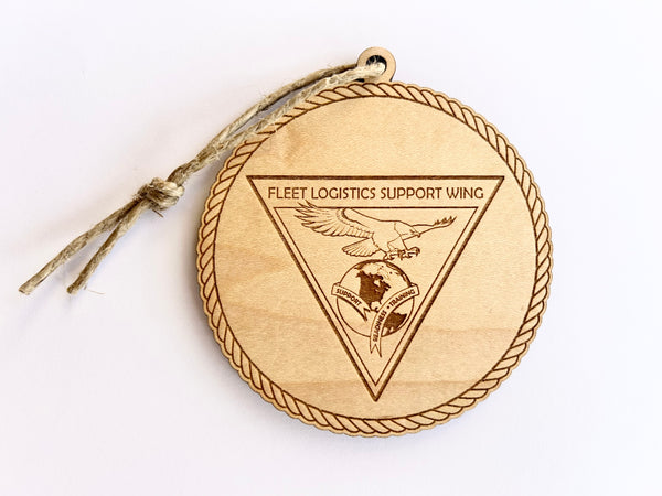 Fleet Logistics Support Wing Wooden Ornament