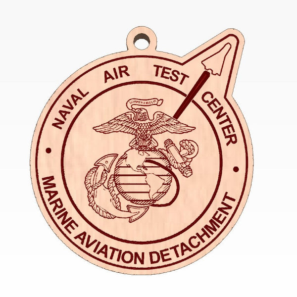 Naval Air Test Center Marine Aviation Detachment Wooden Ornament