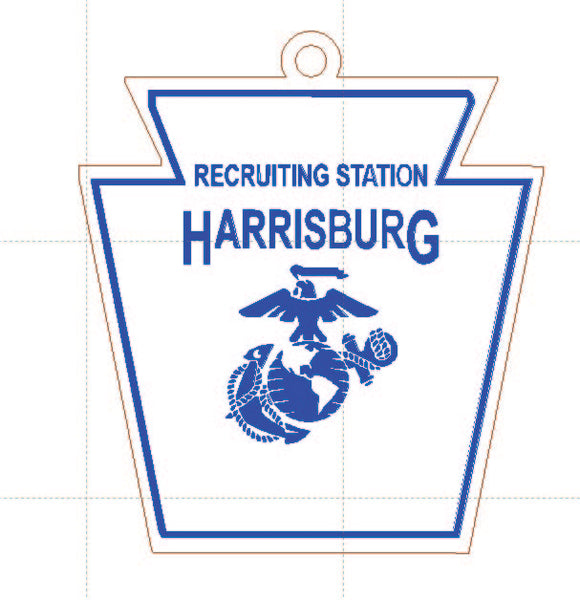 RSS Harrisburg Wooden Ornament