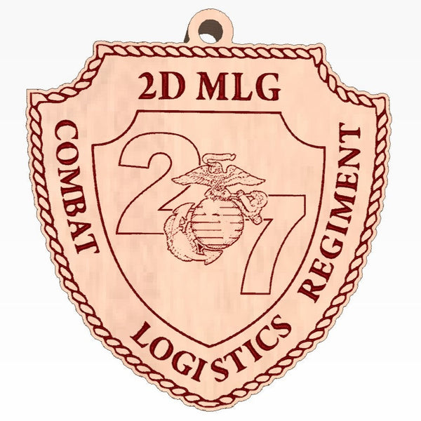 Combat Logistics Regiment 27 Wooden Ornament