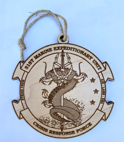 31st Marine Expeditionary Unit ( 31 MEF ) Wooden Ornament