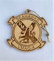 Sea Hawks VMAQ-4,, Wooden Ornament