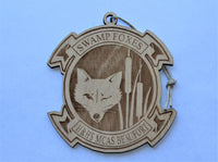 Beaufort SC, Swamp Foxes, Wooden Ornament