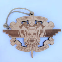 1st Battalion 5th Marines Wooden Ornament